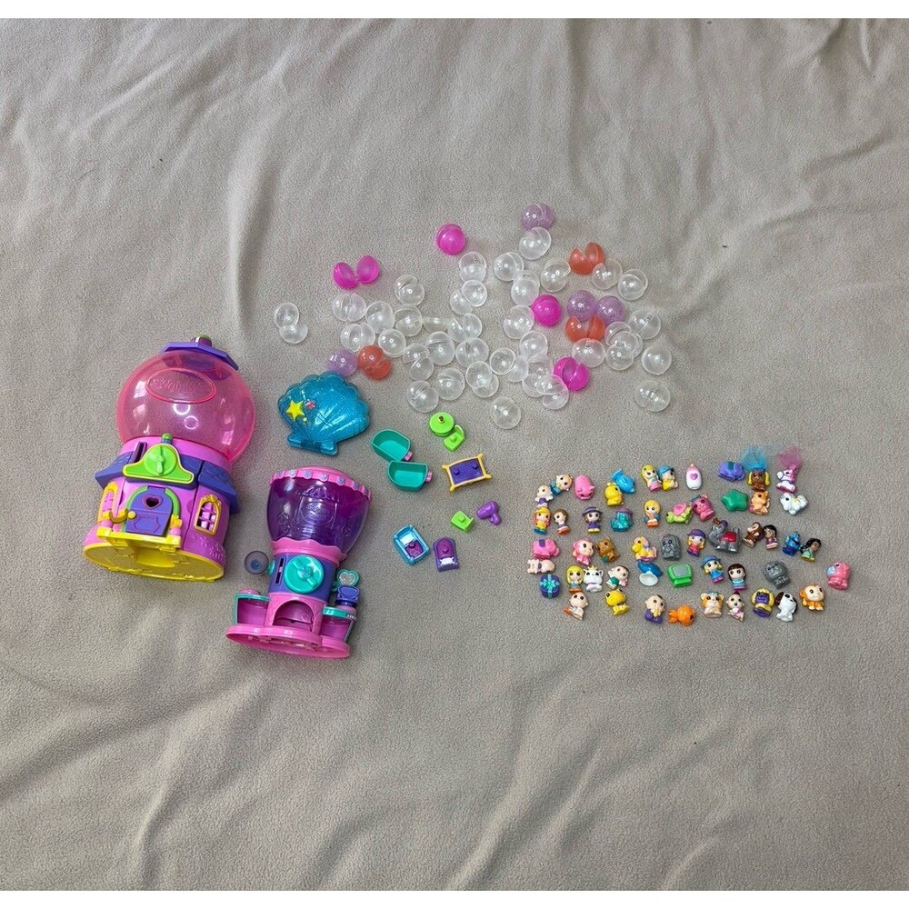 Lot of 2 Squinkies Surprize Gumball Machine Playset w/ 50 Figures and Furniture